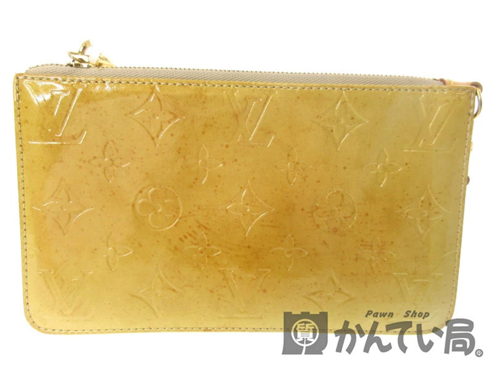Louis Vuitton Lexington Accessory Pouch Case Leather Beige Tan